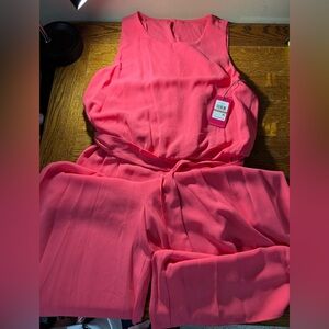 Vince Camuto Coral Pink Sleeveless Jumpsuit